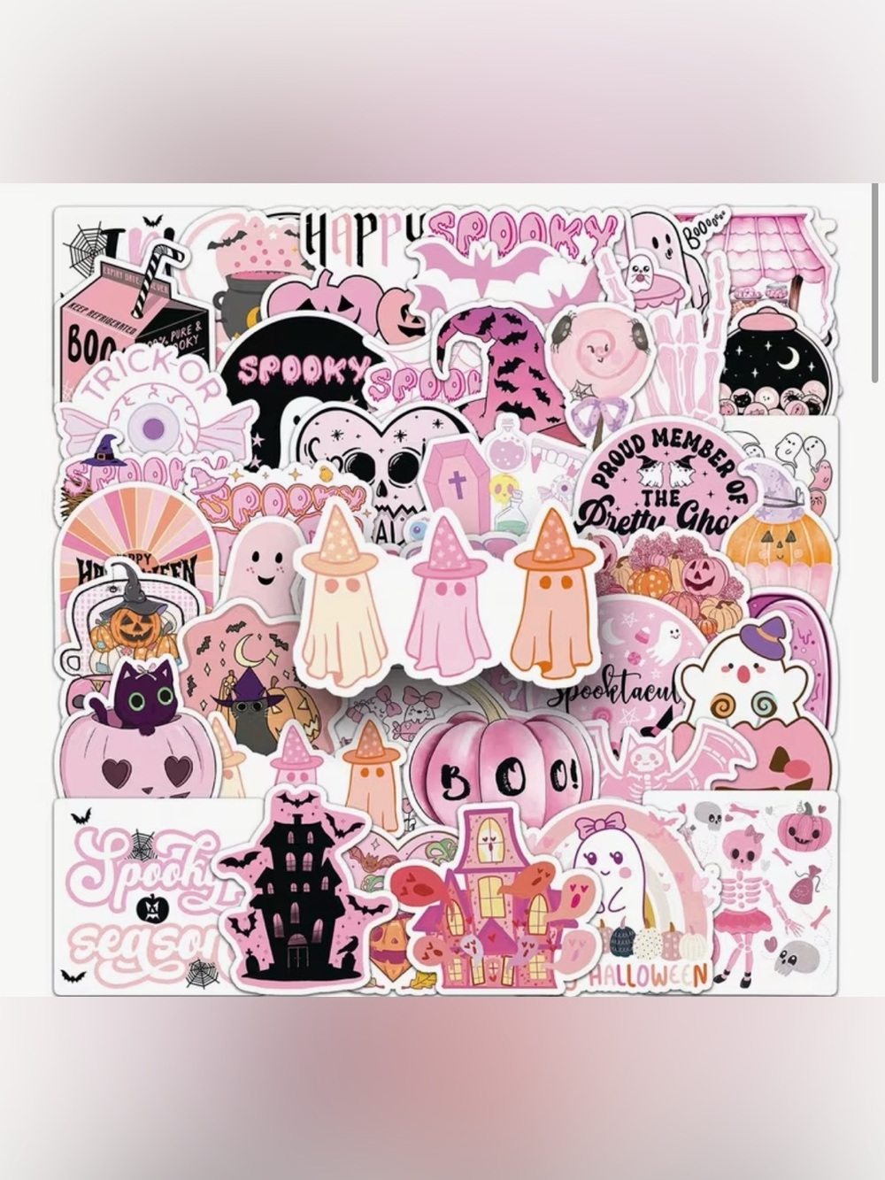 Halloween Ghost Stickers 50 Pcs